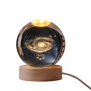 3D Galaxy Crystal Ball Lamp