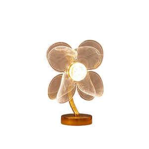 Four Leaf Clover Shape Luxury Acrylic Table Lamp Modern Usb Powered Night Light | Decorative Atmosphere For Bedroom Livi