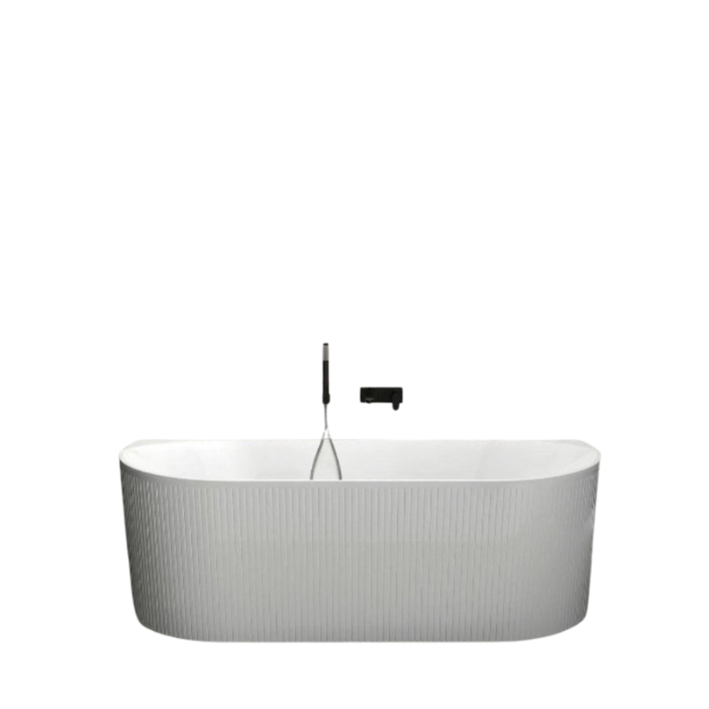 1500/1700*750/800*580Mm Ins Otti Noosa Gloss/Matt White Oval Acrylic Freestanding Bathtub