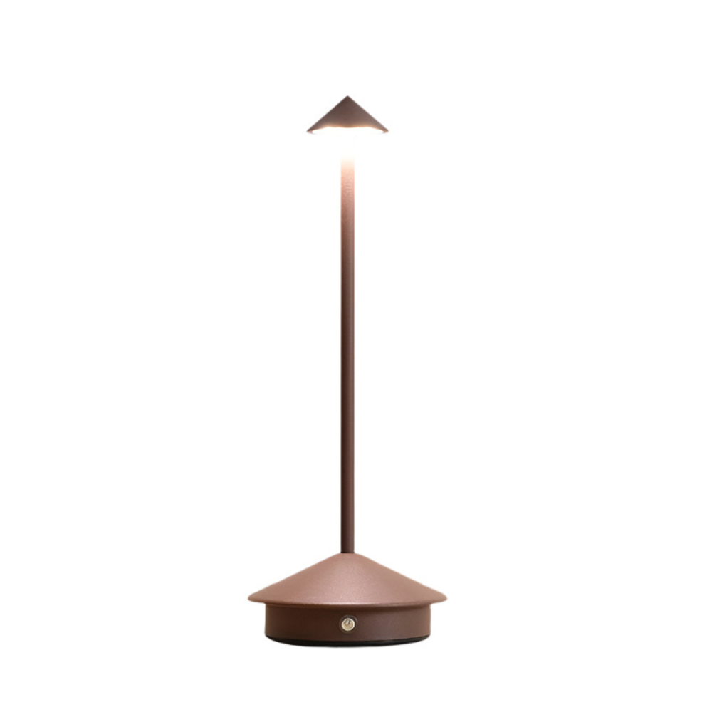 Brown Modern Minimalist Aluminum Led Mushroom Night Light Creative Bedside Atmosphere Lamp For Dining Room And Bedroom