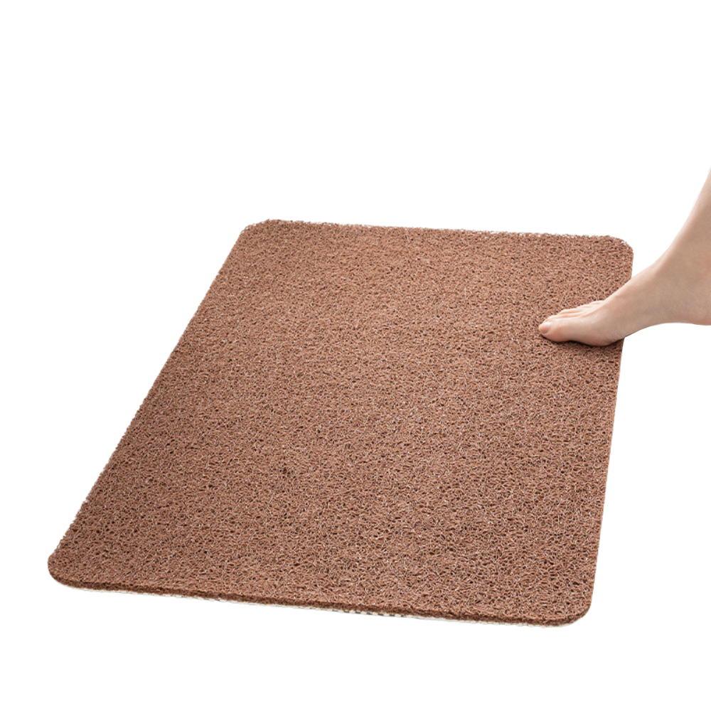 Brown Non Slip Loofah Style Bathroom Mat Quick Dry And Soft 40*60Cm