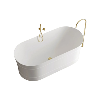 1500/1700*750/800*580Mm Ins Otti Noosa Gloss/Matt White Oval Acrylic Freestanding Bathtub