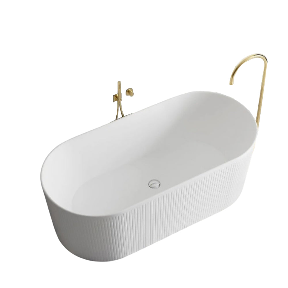 1500/1700*750/800*580Mm Ins Otti Noosa Gloss/Matt White Oval Acrylic Freestanding Bathtub