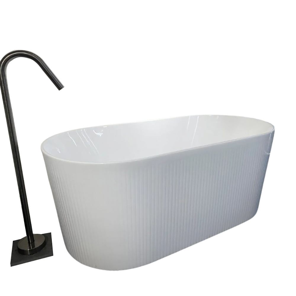 1500/1700*750/800*580Mm Ins Otti Noosa Gloss/Matt White Oval Acrylic Freestanding Bathtub