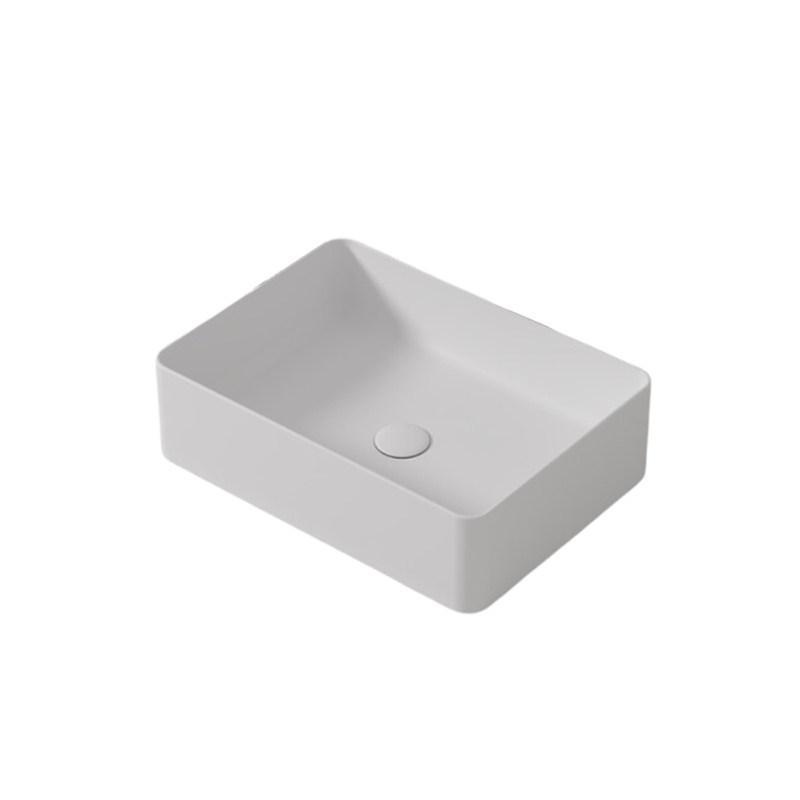 Rectangle Cast Stone Solid Surface Basin 500Mm