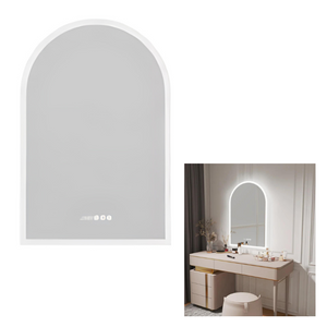 Chic Backlit Bathroom Vanity Mirror With Time And Temperature Display