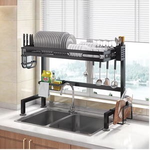 Single Tier Over Sink Dish Drying Rack Kitchen Drainer Storage Holder Bowl Organiser