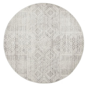 Mirage 351 Silver Round By Rug Culture 150X150cm