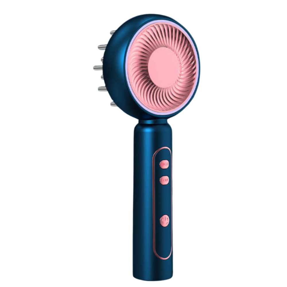 Blue Intelligent Scalp Massager Brush With Red Light Therapy Hair Care Volumizing And Essence Applicator