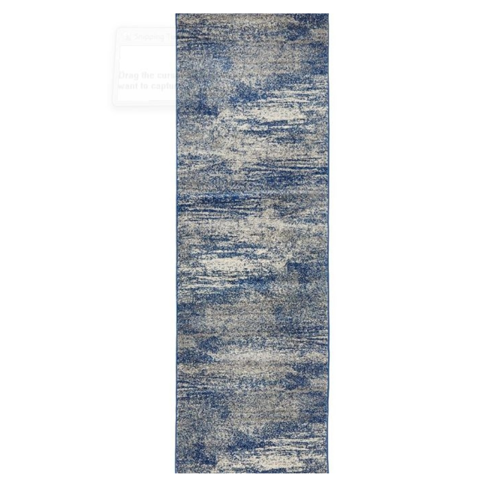 Mirage 355 Blue Runner By Rug Culture 400X80cm