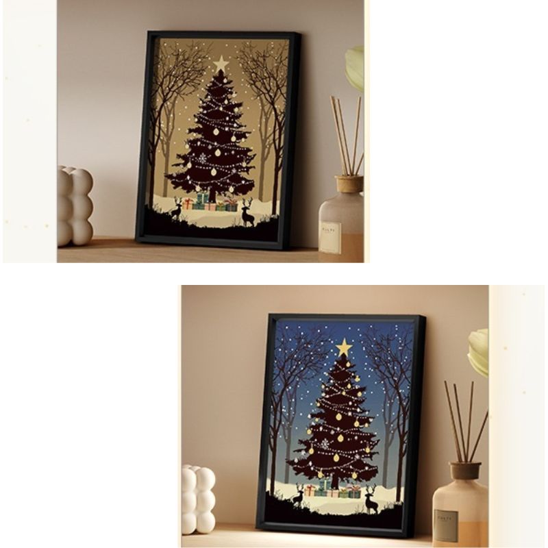 Luminous Speaker Christmas Tree Painting Bluetooth Ornaments Decor