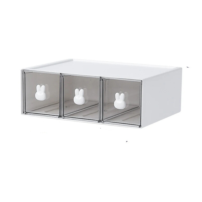 Storage Box High Type 3 Grids Desktop Organizer For Office Stationery