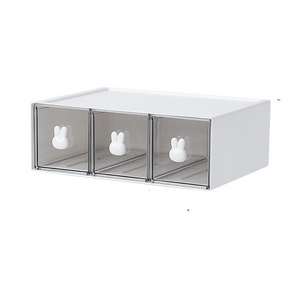 Storage Box High Type 3 Grids Desktop Organizer For Office Stationery