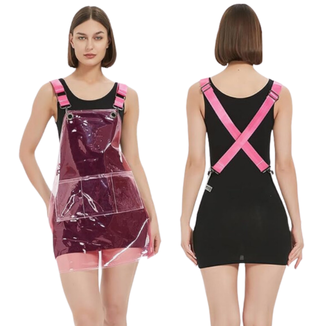 Kitchen Apron Waterproof Tpu For Men Women Work Clothes Barber Haircut Painting All Pink
