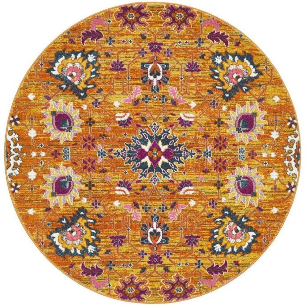 Babylon 210 Rust Round By Rug Culture