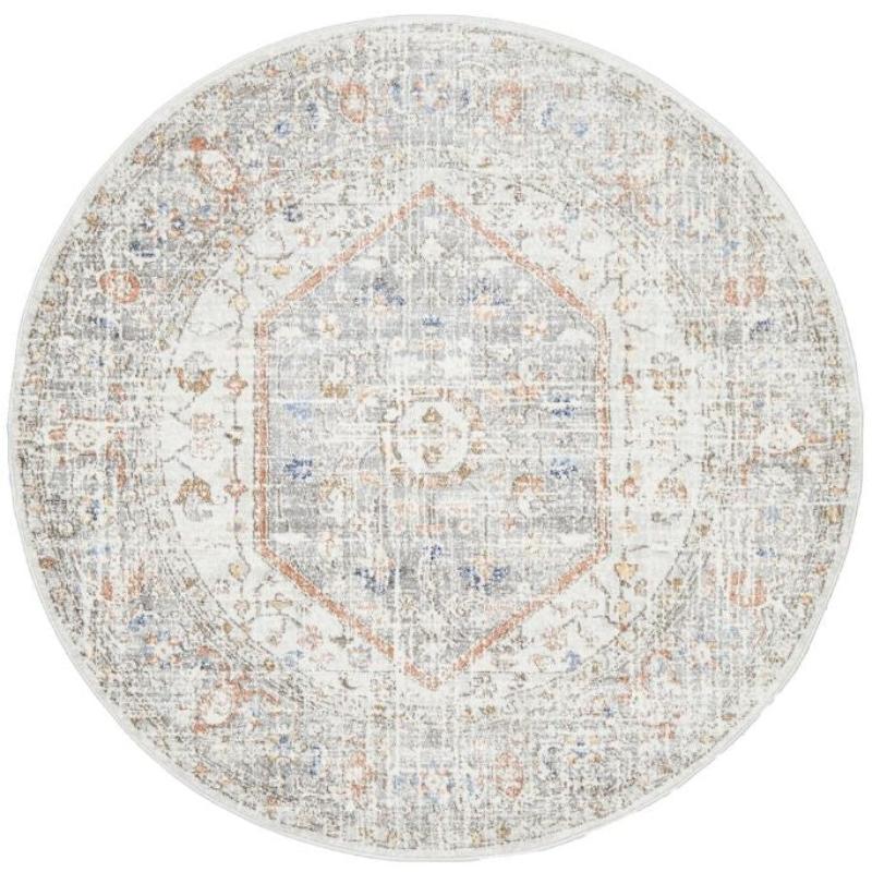 Mayfair Lorissa Silver Round By Rug Culture