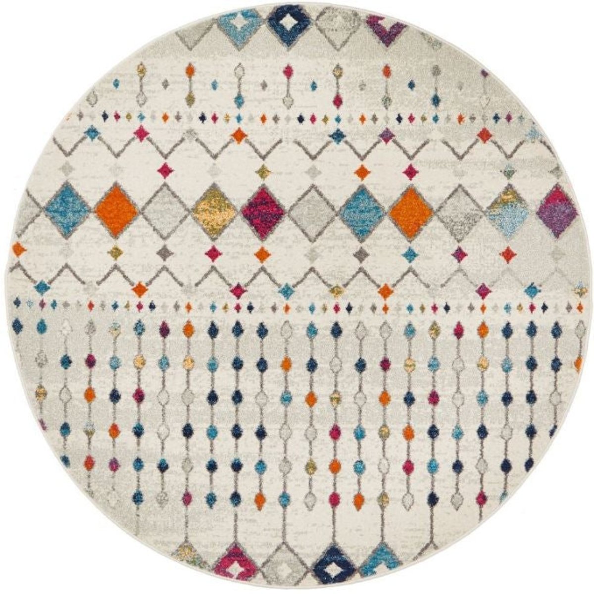 Mirage 355 Blue Round By Rug Culture 240 X 240Cm