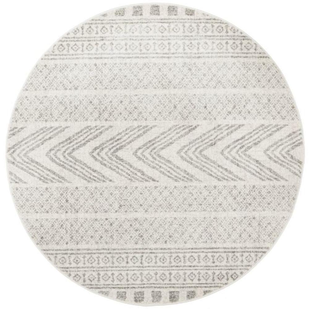 Mirage 359 Grey Round By Rug Culture 150 X 150Cm