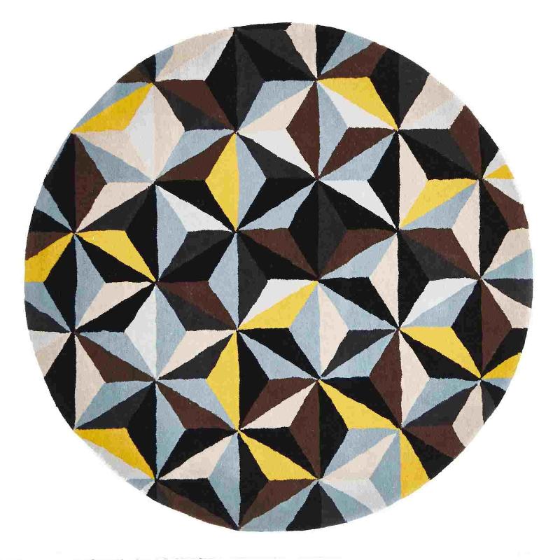 Matrix 900 Blue Round By Rug Culture