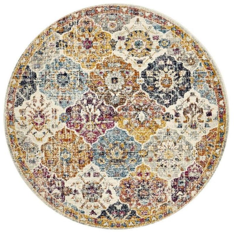 Museum 861 Rust Round By Rug Culture 200X200cm