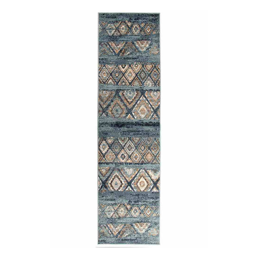 Oxford 430 Blue Runner By Rug Culture 300X80cm