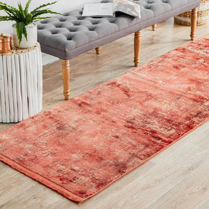 Reflections 101 Coral Runner By Rug Culture 500X80cm