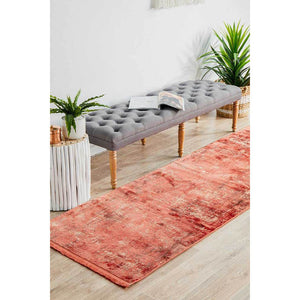 Reflections 101 Coral Runner By Rug Culture 500X80cm