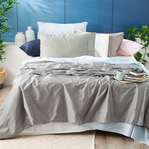 500 Tc Bamboo Cotton Charcoal Split Queen Sheet Set By Park Avenue