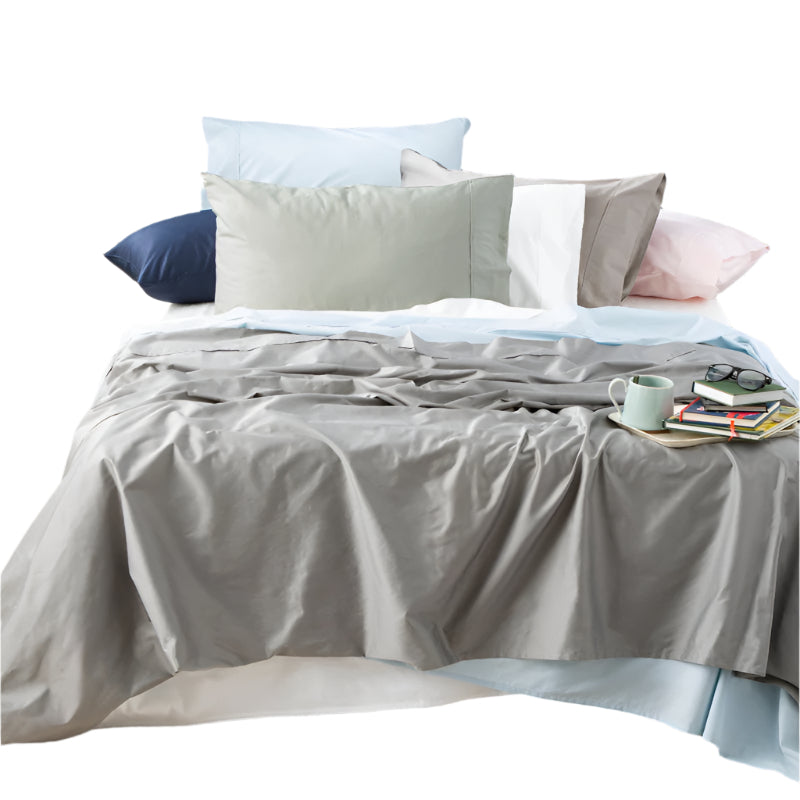 500 Tc Bamboo Cotton Dove Split Queen Sheet Set By Park Avenue