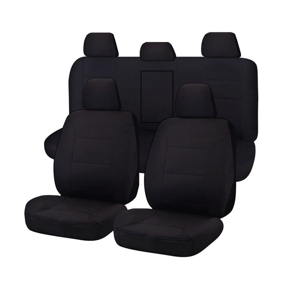 Seat Covers For Mitsubishi Triton Fr Mq Series 01/2015 On Dual Cab Utility Black All Terrain