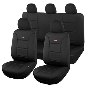 Seat Covers For Toyota Kluger Gsu50r/Gsu55r Series 03/2013 02/2021 4X2.4X4 Suv/Wagon 7 Seaters Fm Black Sharkskin Neopre