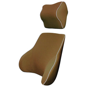 Memory Foam Lumbar & Neck Cushion Mocha