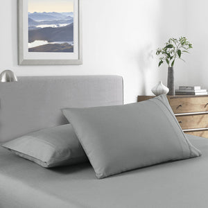 Royal Comfort 2000 Thread Count Bamboo Cooling Sheet Set Ultra Soft Bedding Single Mid Grey