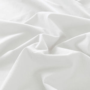 Royal Comfort Vintage Washed 100% Cotton Sheet Set Fitted Flat Pillowcases Queen White