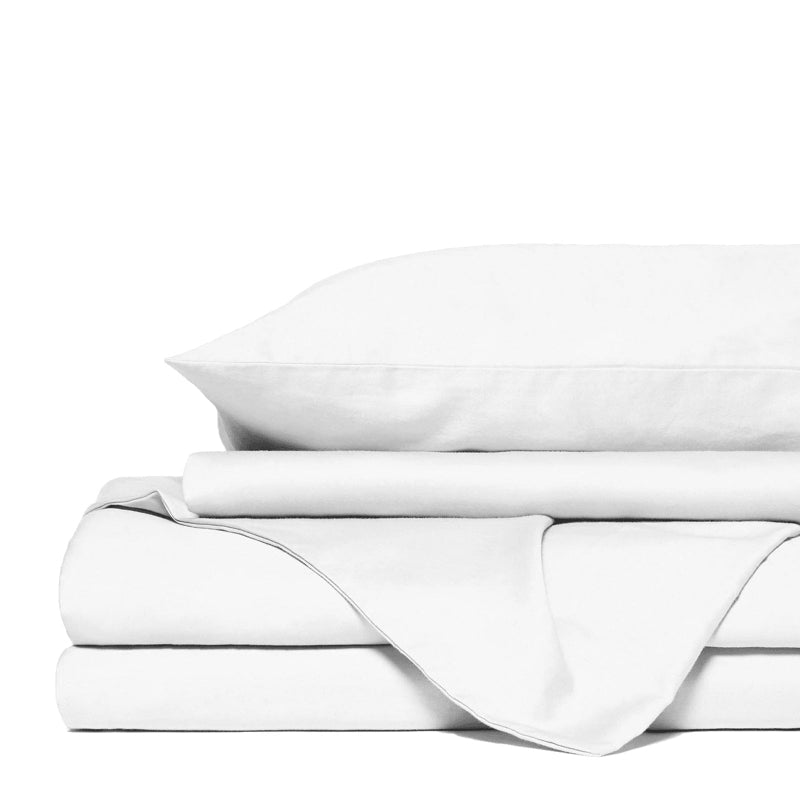 Royal Comfort 4 Piece 1500Tc Sheet Set And Goose Feather Down Pillows 2 Pack Queen White