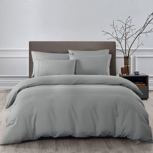 Royal Comfort 2000Tc 6 Piece Bamboo Sheet & Quilt Cover Set Cooling Breathable Double Grey