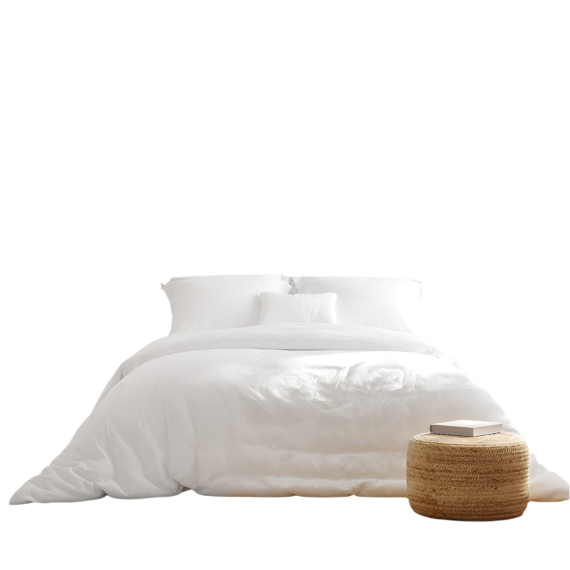 Royal Comfort 1000 Thread Count Bamboo Cotton Sheet And Quilt Cover Complete Set King White