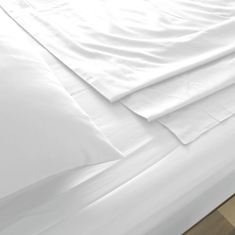 Royal Comfort 1000 Thread Count Bamboo Cotton Sheet And Quilt Cover Complete Set King White