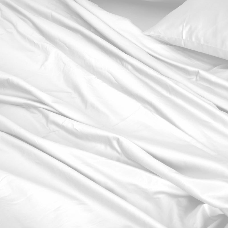 Royal Comfort 1000 Thread Count Bamboo Cotton Sheet And Quilt Cover Complete Set King White