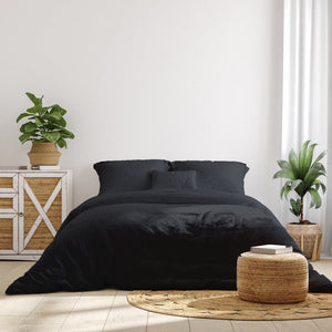 Royal Comfort 1000 Thread Count Bamboo Cotton Sheet And Quilt Cover Complete Set King Charcoal