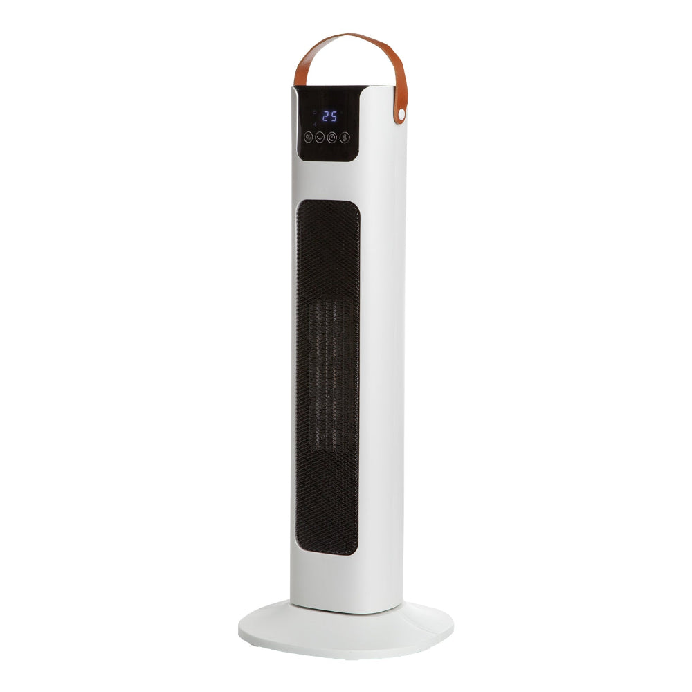 Pursonic Electric Ceramic Tower Heater Portable Oscillating Remote Control White