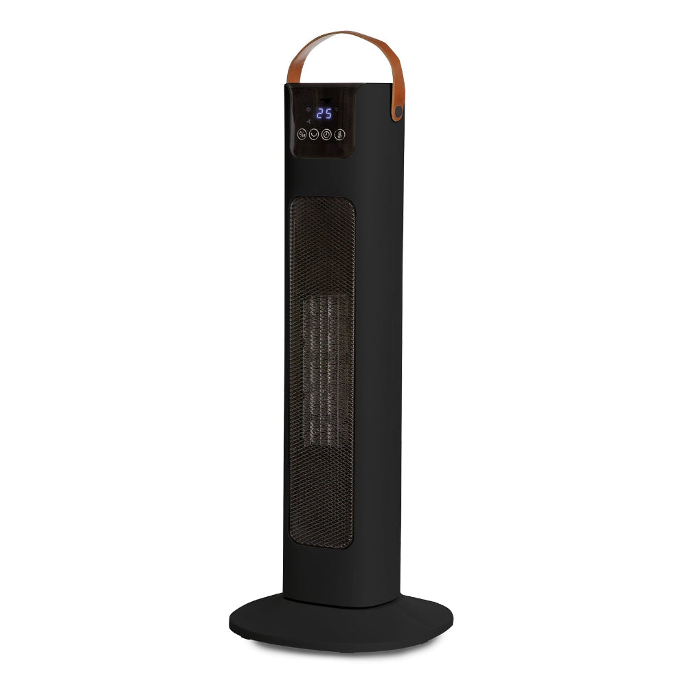 Pursonic Electric Ceramic Tower Heater Portable Oscillating Remote Control Black