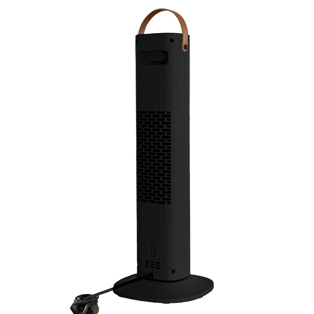 Pursonic Electric Ceramic Tower Heater Portable Oscillating Remote Control Black