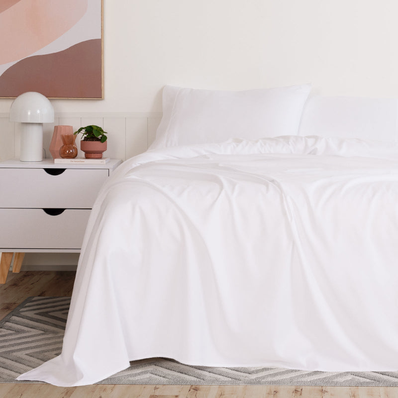 Royal Comfort 3000 Thread Count Bamboo Cooling Sheet Set King White