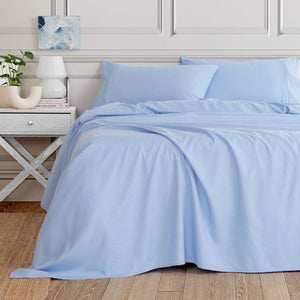 Royal Comfort 3000 Thread Count Bamboo Cooling Sheet Set King Light Blue