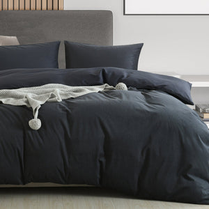 Royal Comfort Velvet Corduroy Quilt Cover Set Super Soft Luxurious Warmth King Charcoal