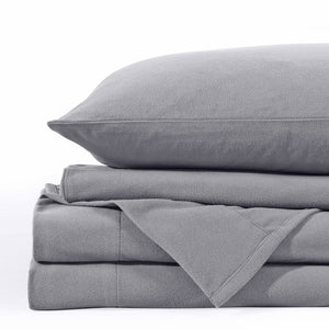 Royal Comfort Polar Fleece Flannel Sheet Set Ultra Soft Plush Cozy Single Grey