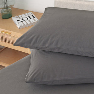 Royal Comfort Polar Fleece Flannel Sheet Set Ultra Soft Plush Cozy Single Charcoal