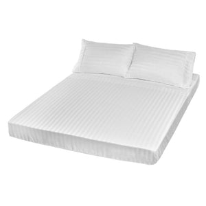 Royal Comfort 1200Tc Sheet Set Damask Cotton Blend Ultra Soft Sateen Bedding Queen White