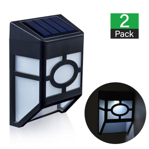 Solar Powered Led Fence Lights For Outdoor Garden And Pathway Lighting